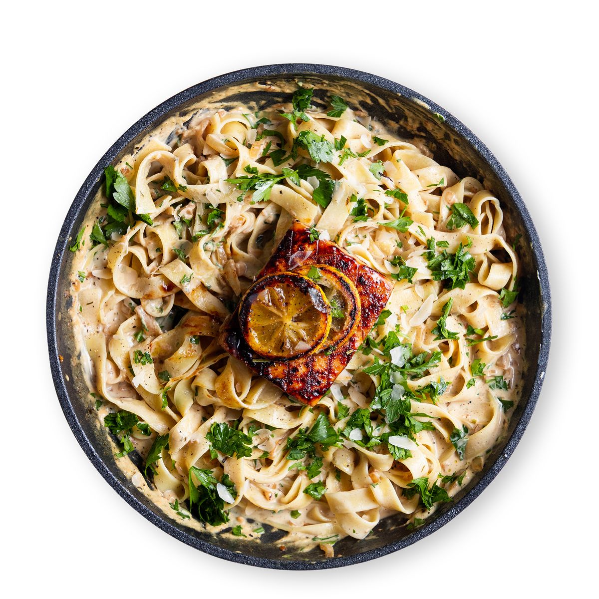 Lemon Pasta with glazed tofu by feastr