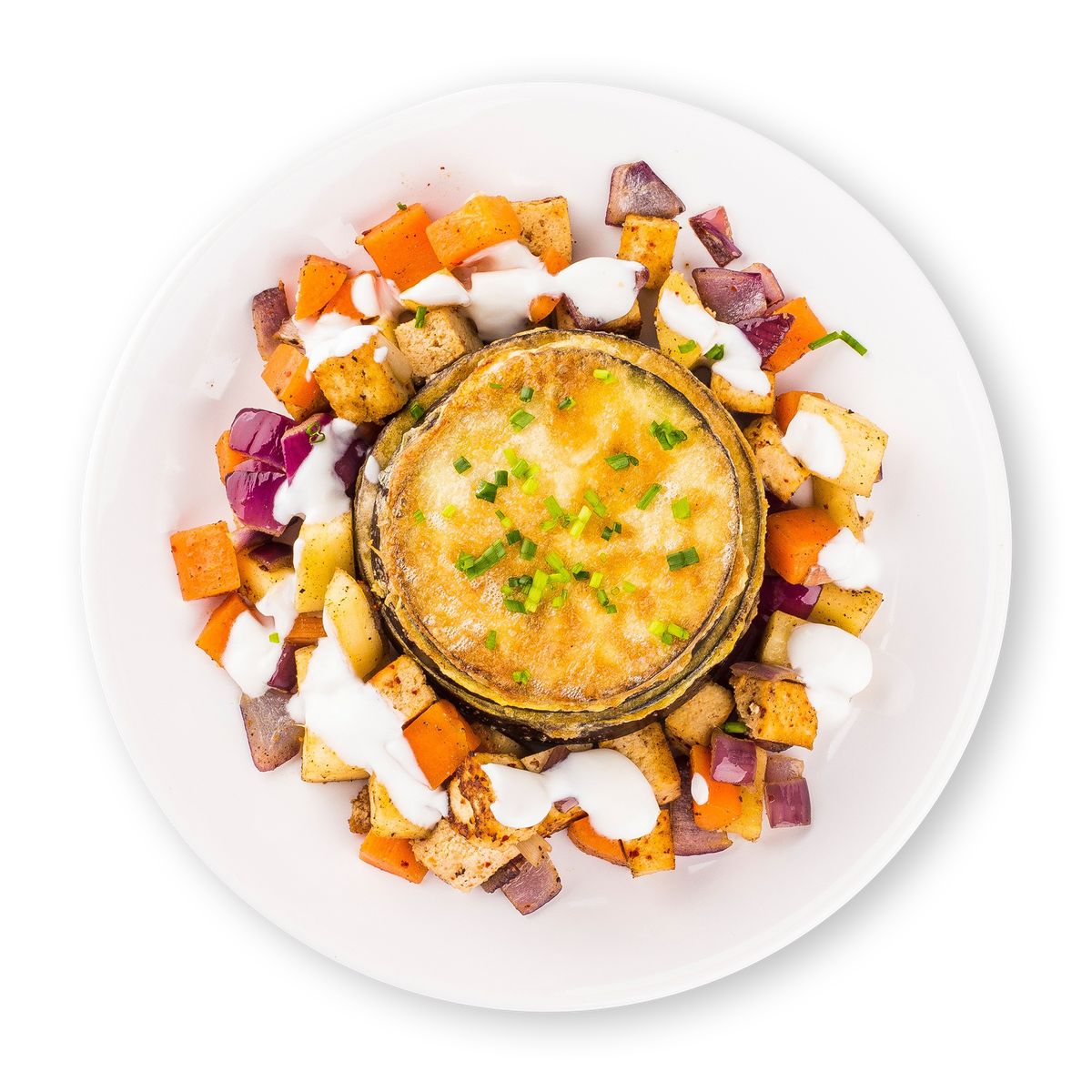 Eggplant Schnitzel with Tofu Ragout by feastr