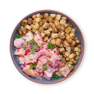 Salmon Ceviche with Panfried Potatoes