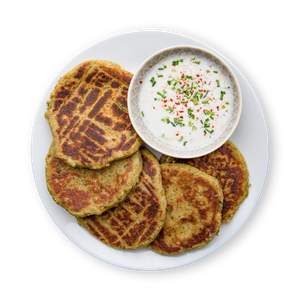 Cauliflower Medallions with Herb Dip