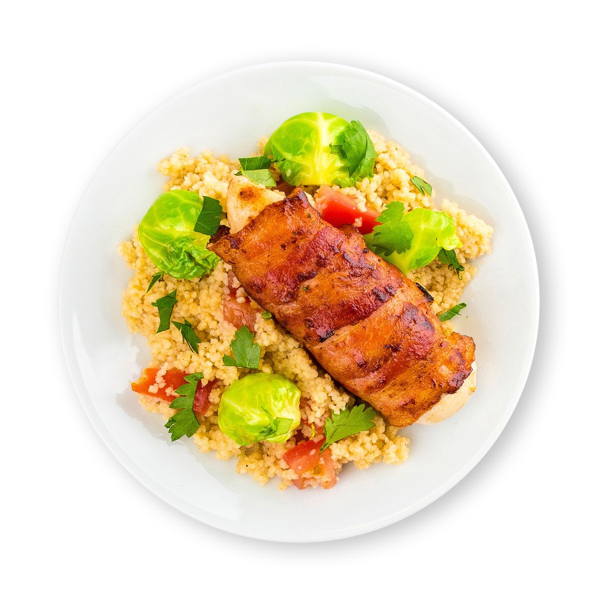 Bacon Chicken Filet on a Bed of Couscous by feastr