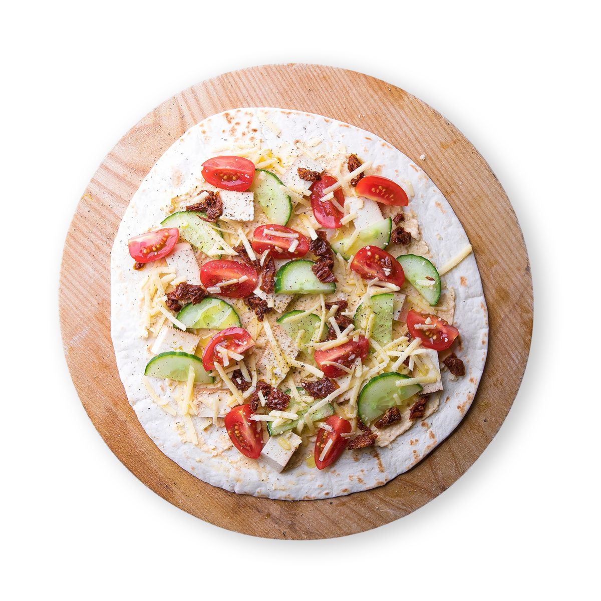 Hummus & Tomato Wrap by feastr