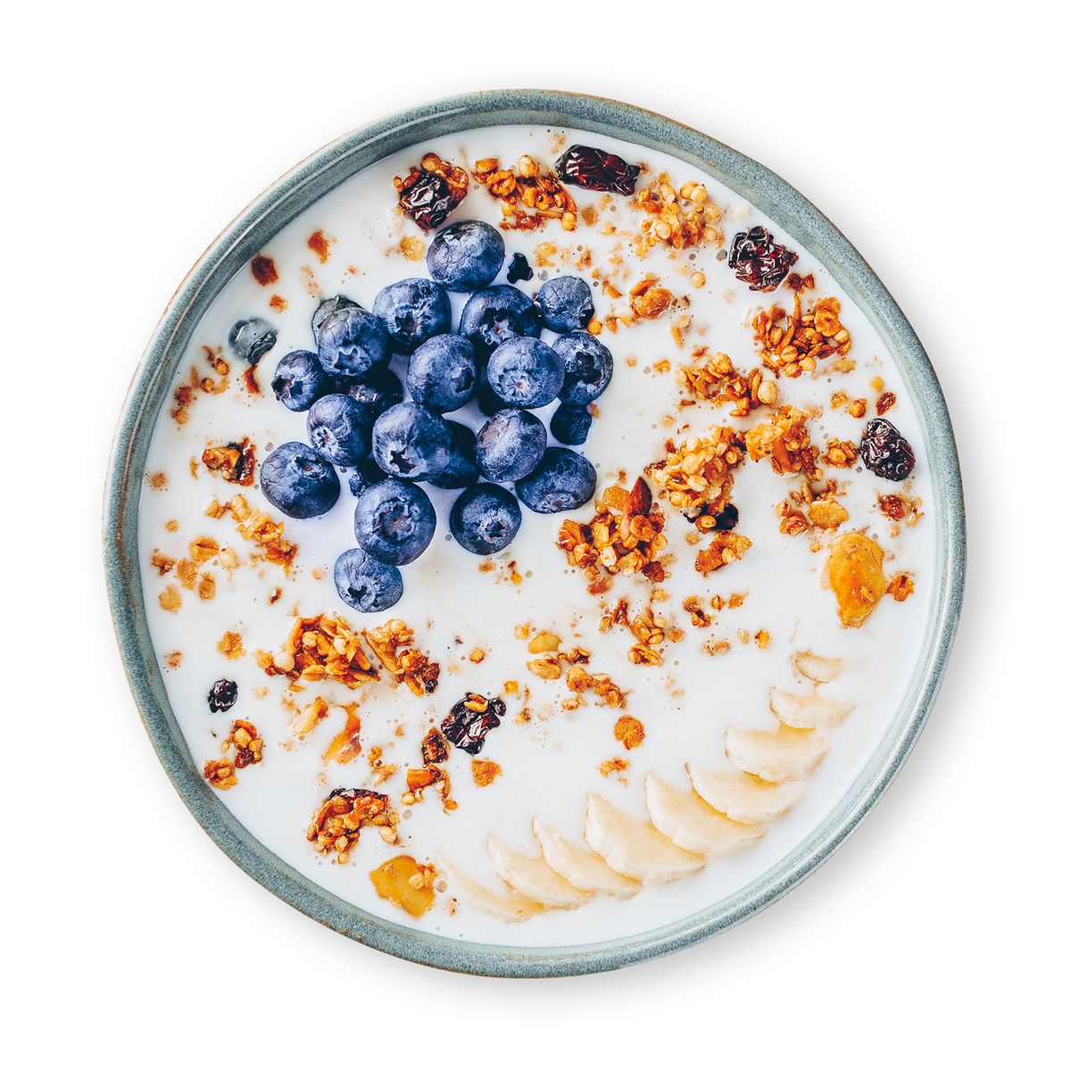 Quick Breakfast Cereal Bowl with Blueberries by feastr