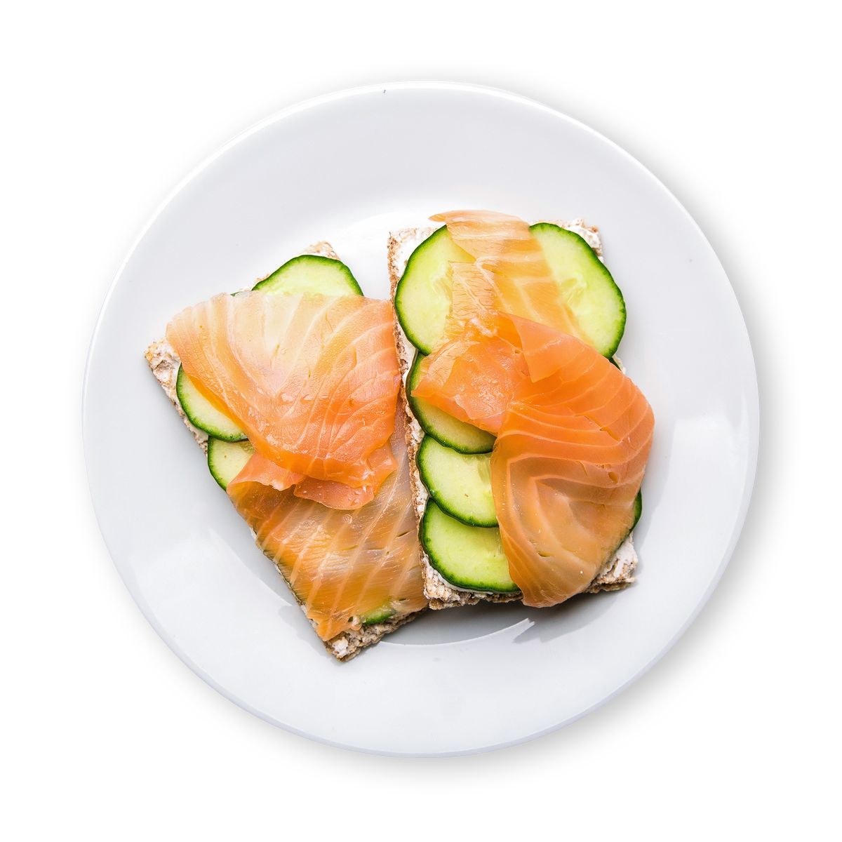 Crispbread with Cucumber & Salmon by feastr