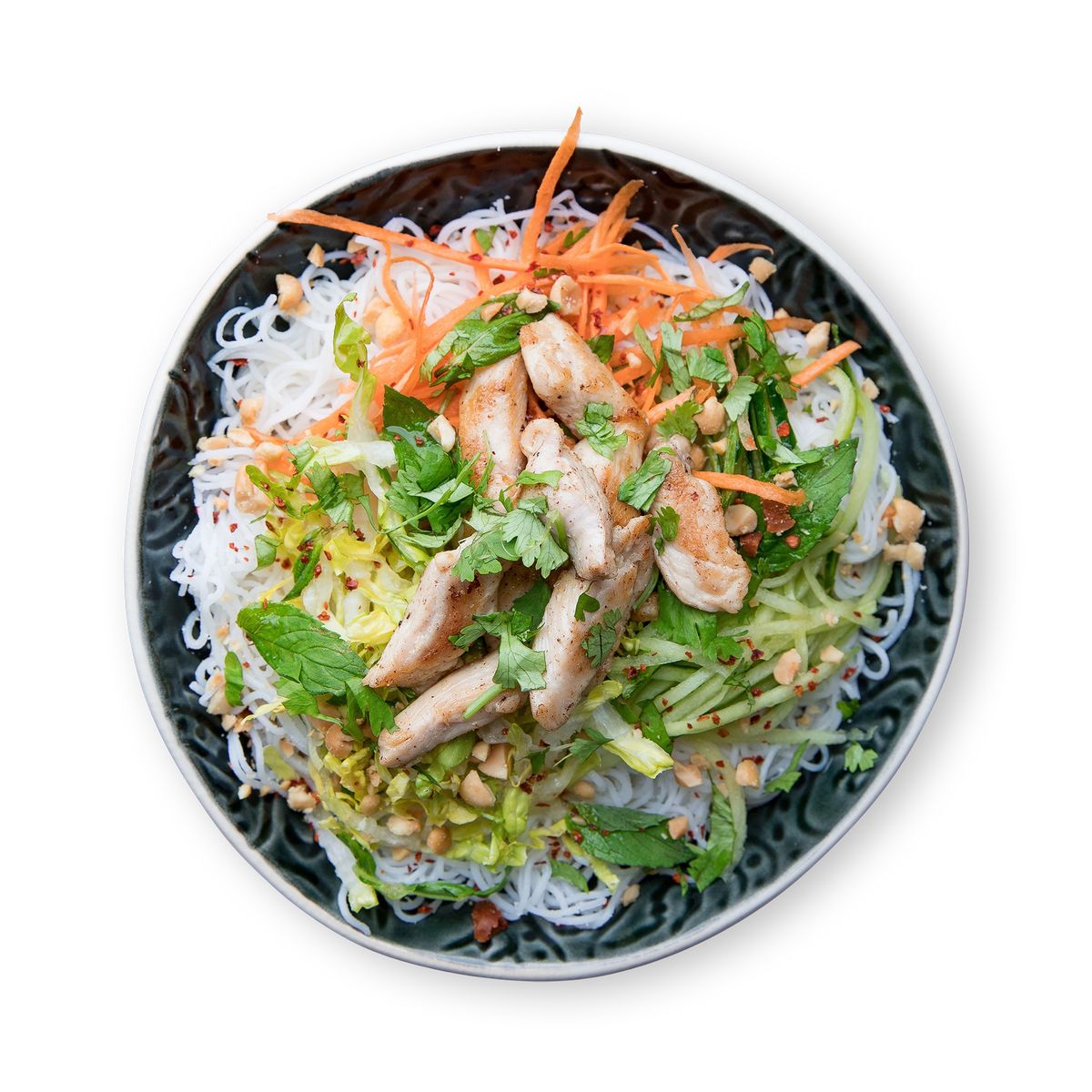 Rice Noodle Salad with Chicken by feastr