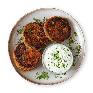 Tuna Patties with Yogurt Dip