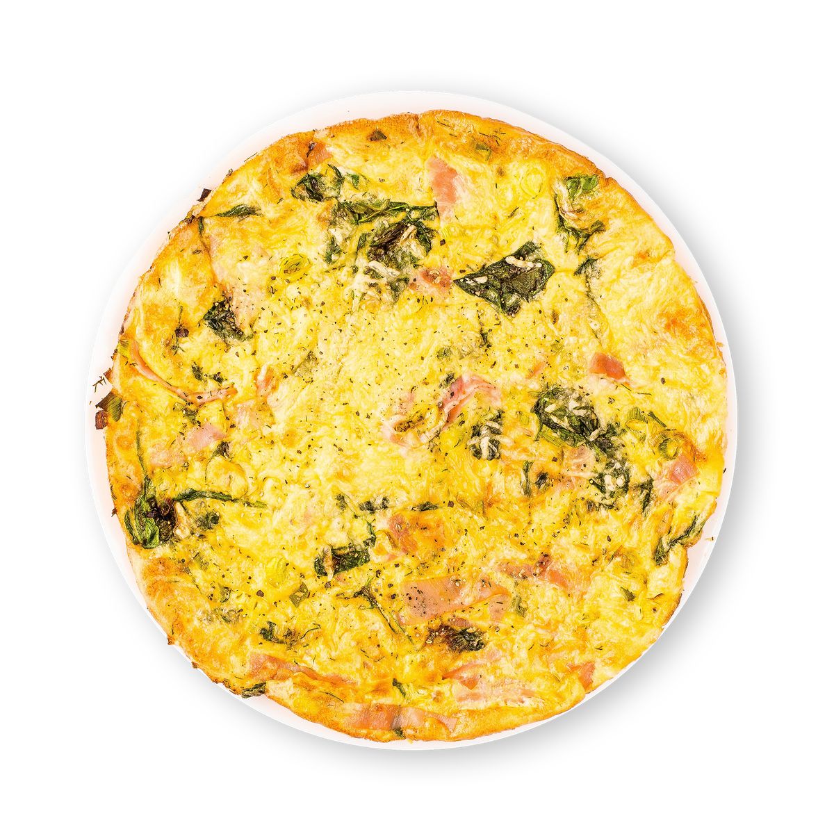 Spinach and Ham Frittata by feastr