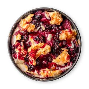 Sweet Semolina Casserole with Raspberries