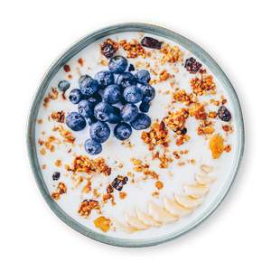 Quick Breakfast Cereal Bowl with Blueberries