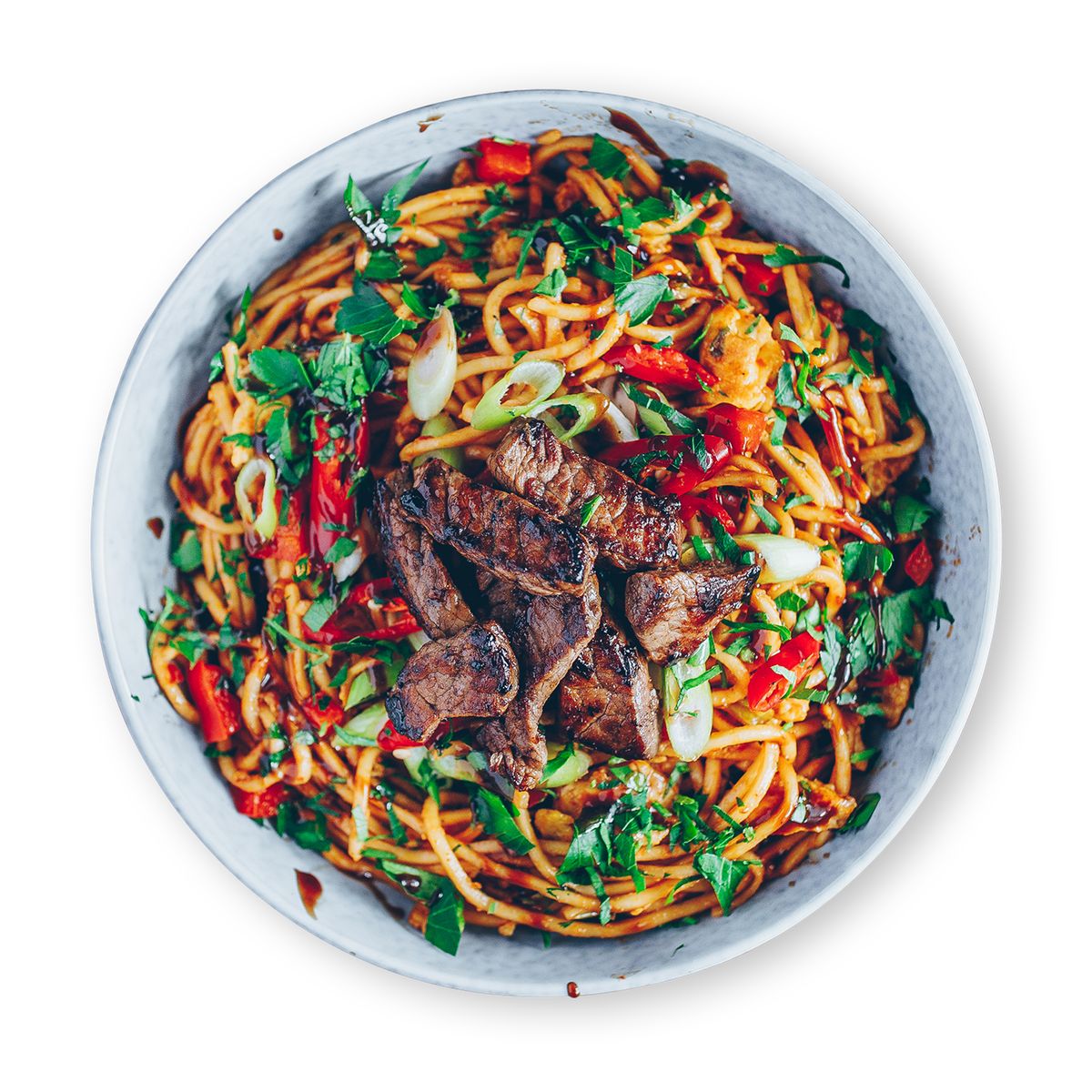 Egg Fried Beef Noodles by feastr