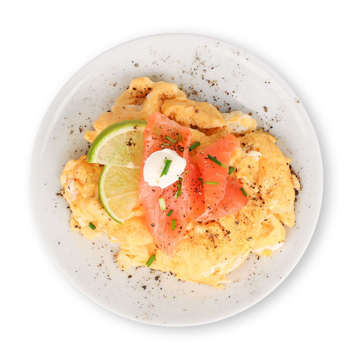 Scrambled Eggs with Smoked Salmon and Bread  by feastr