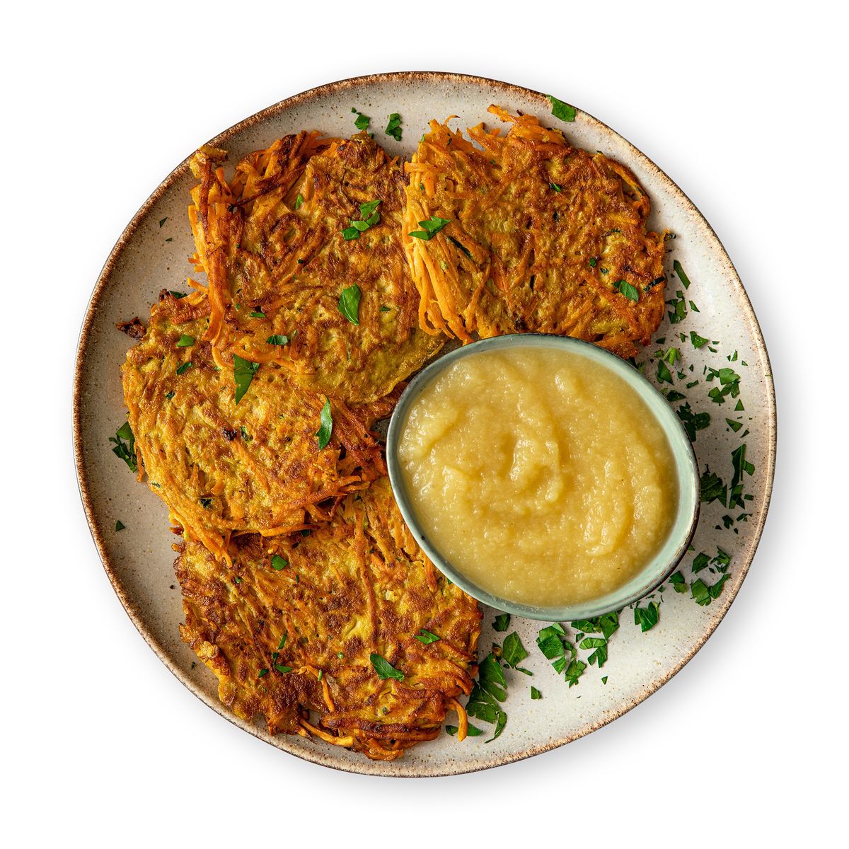 Sweet Potato Fritters with Apple Sauce by feastr