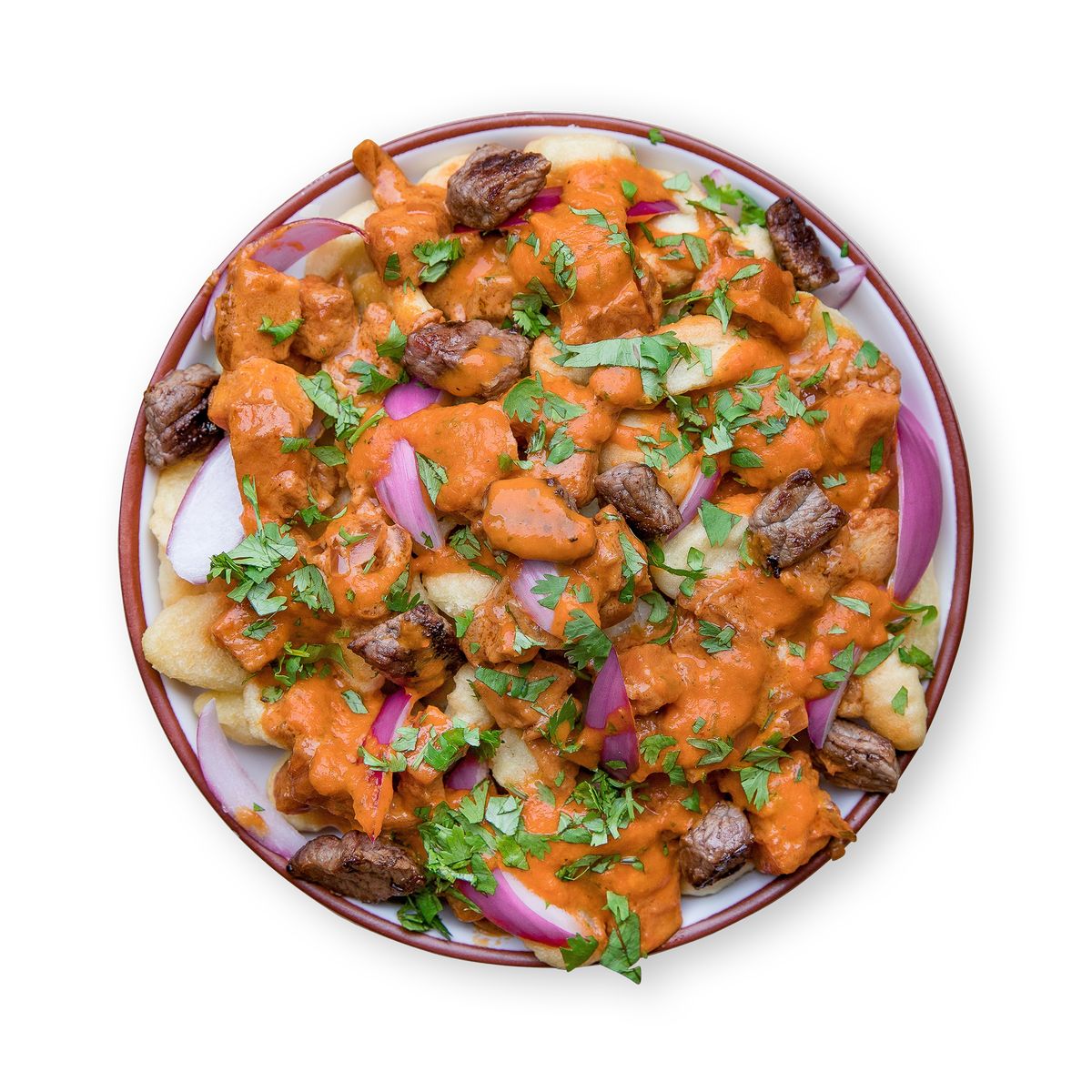 Gnocchi with Curry Sauce with Beef by feastr