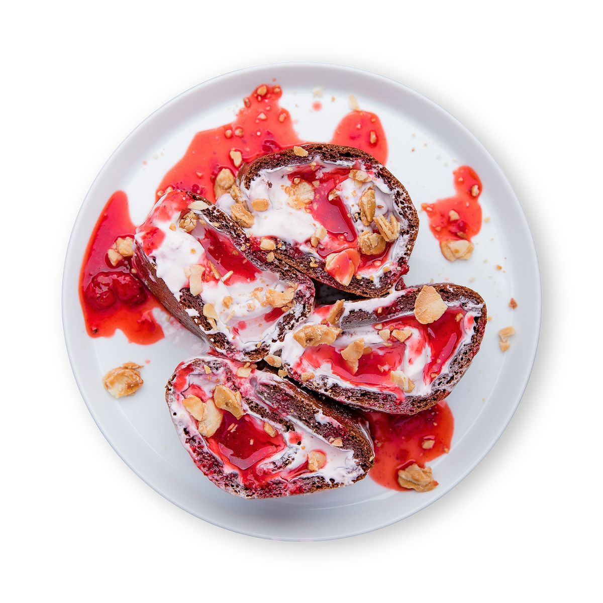 Chocolate Cake Roll with Strawberries by feastr