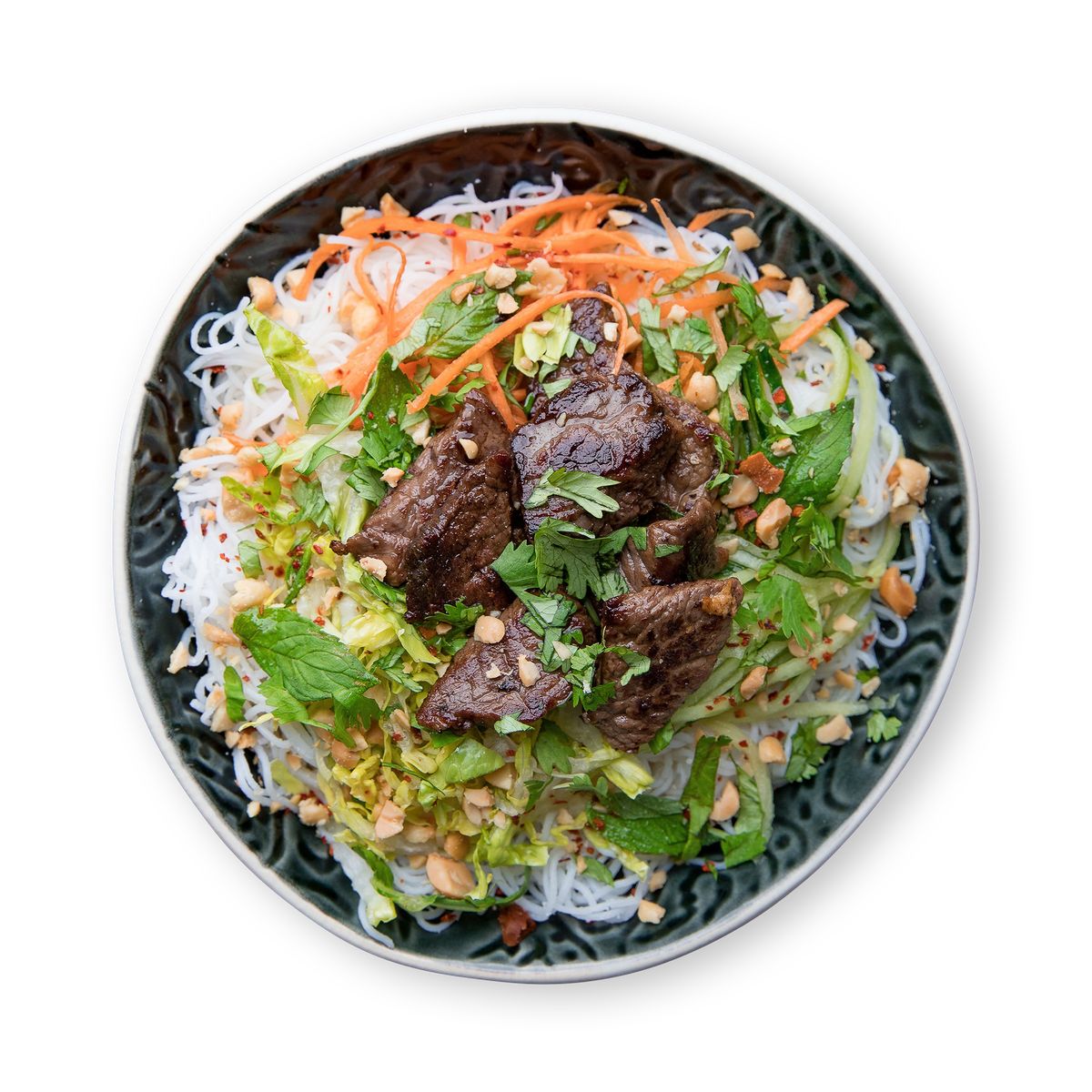 Rice Noodle Salad with Beef by feastr