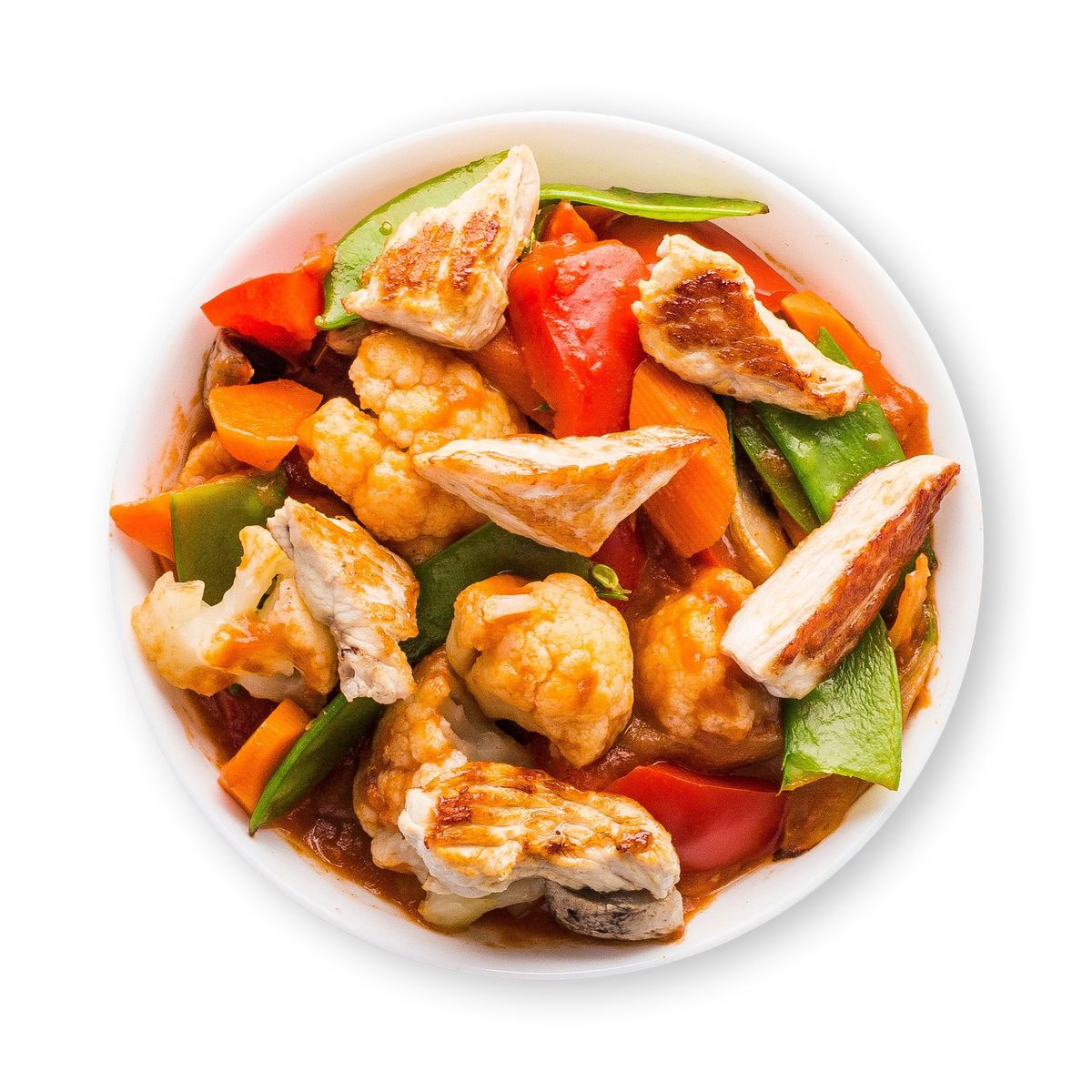 Szechuan Hähnchen Gemüsepfanne