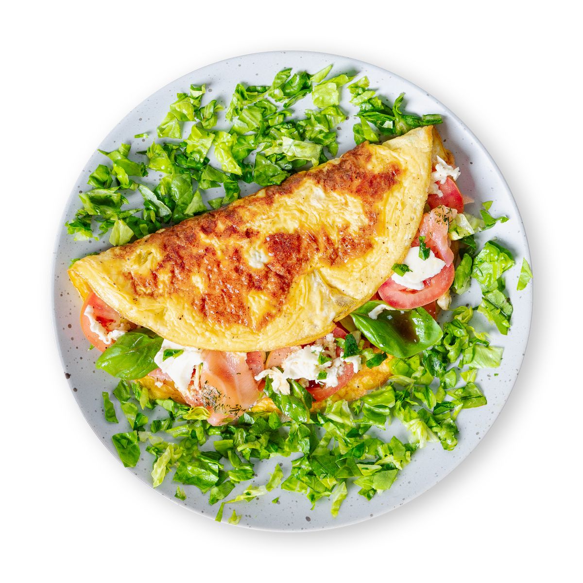 Italian Style Omelet with Salmon by feastr