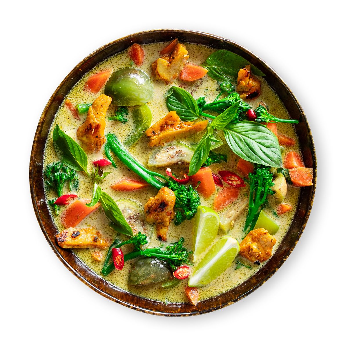 thai curry mit hähnchen und gemüse