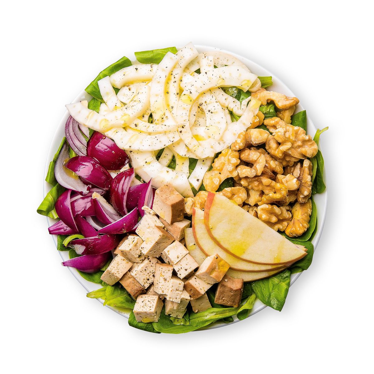 Apple Fennel Salad with Tofu by feastr