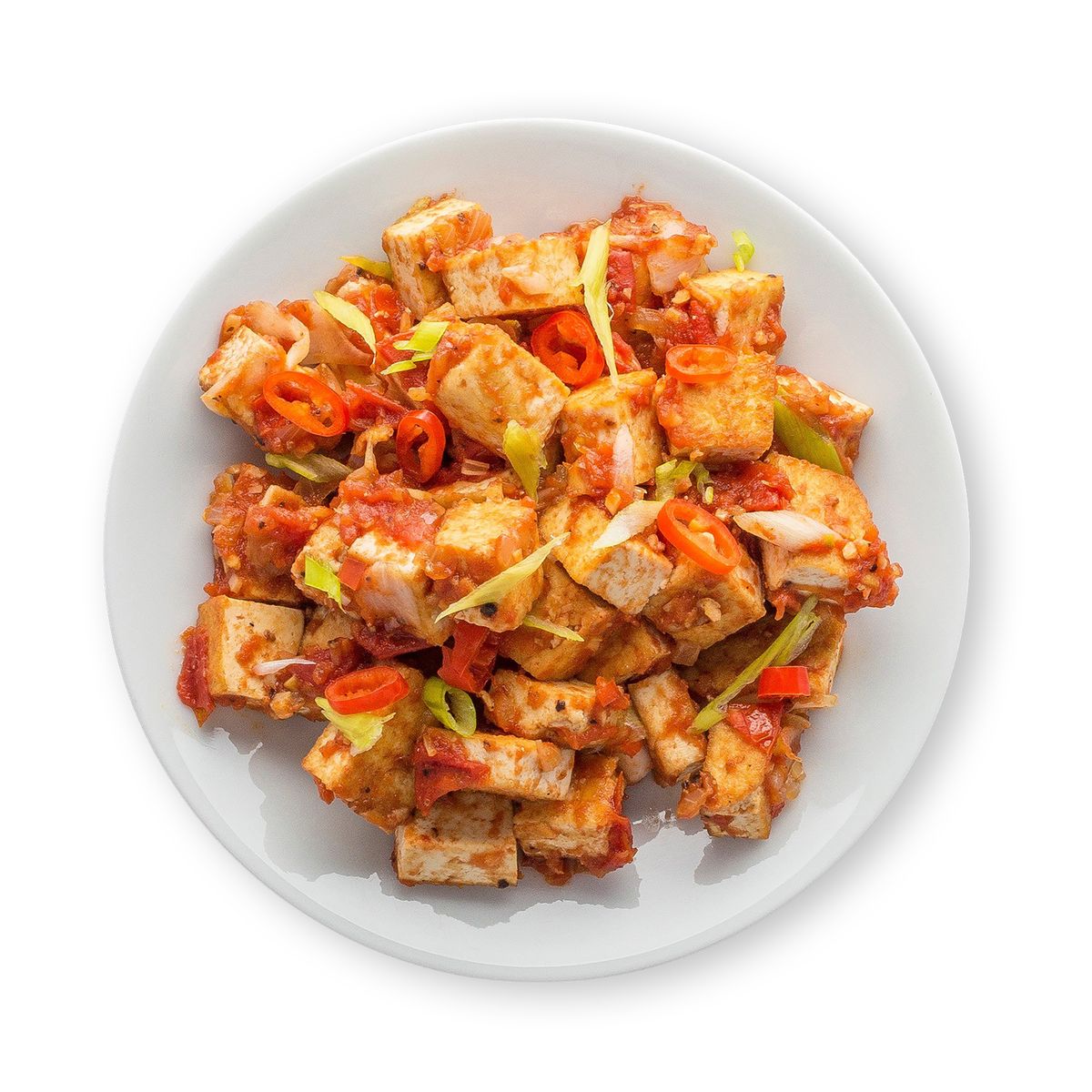 Spicy Tofu Tomato Bowl by feastr