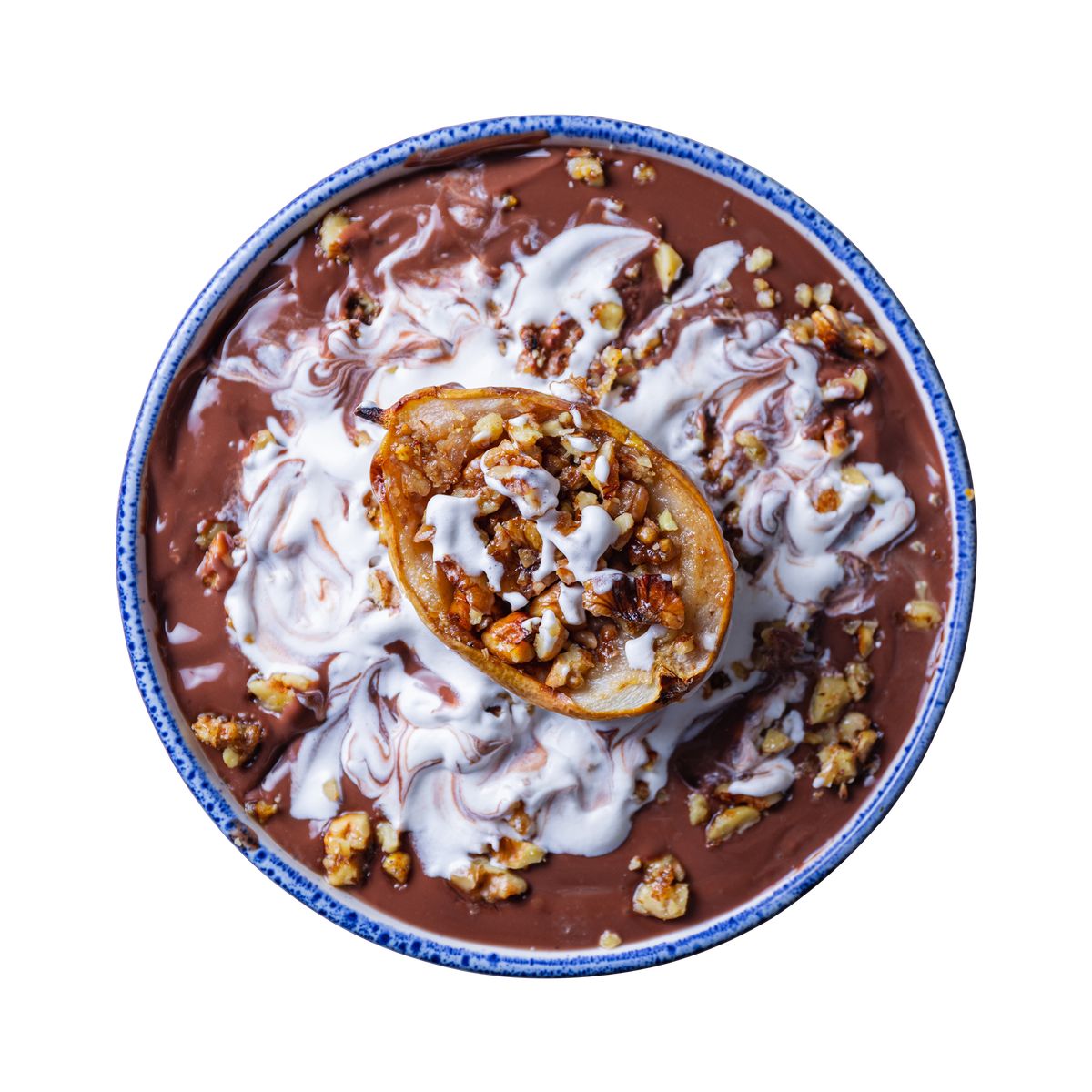 Protein Schoko Birnen Pudding von feastr