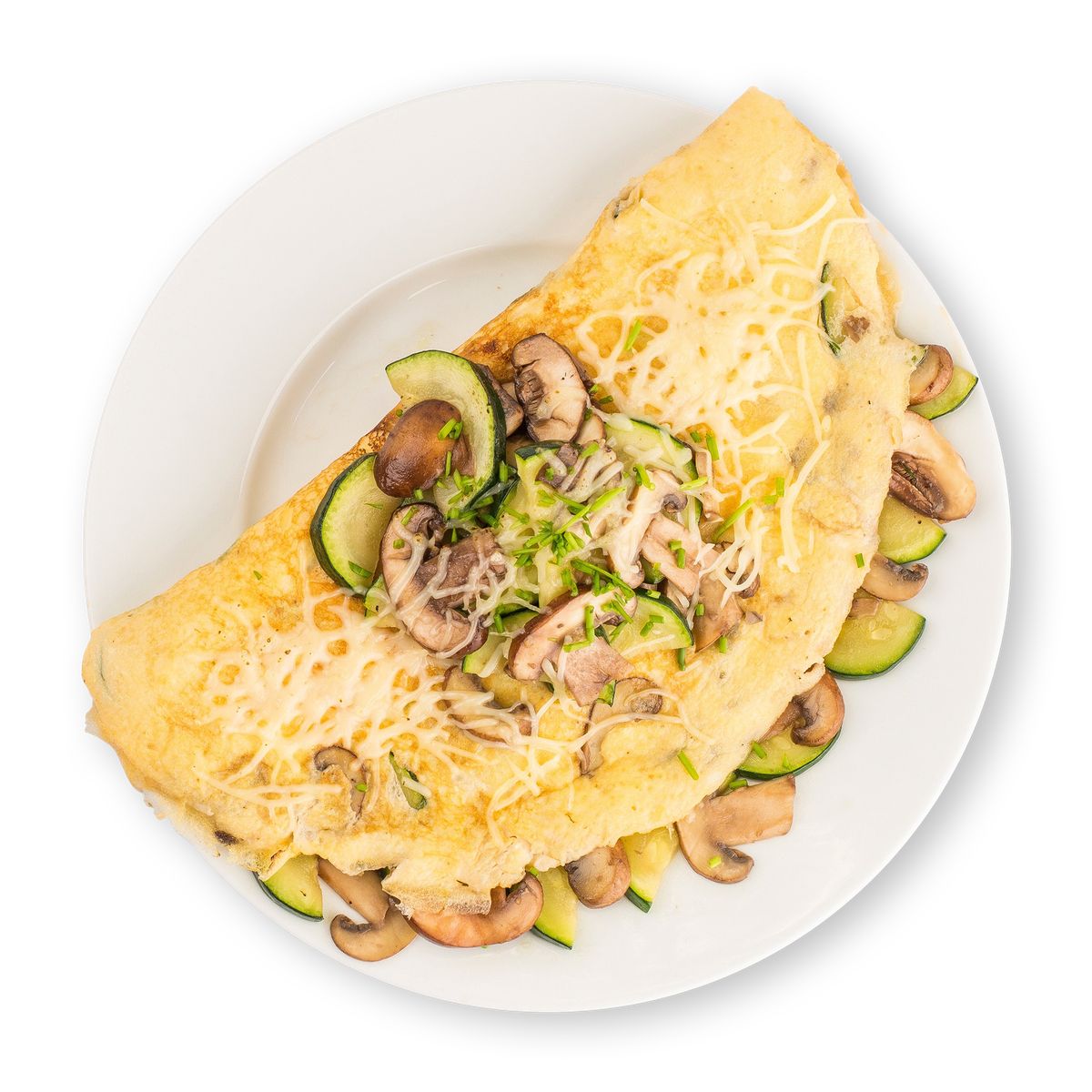 Zucchini Mushroom Omelet  by feastr