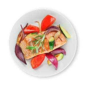 Lachs mit Grillgemüse