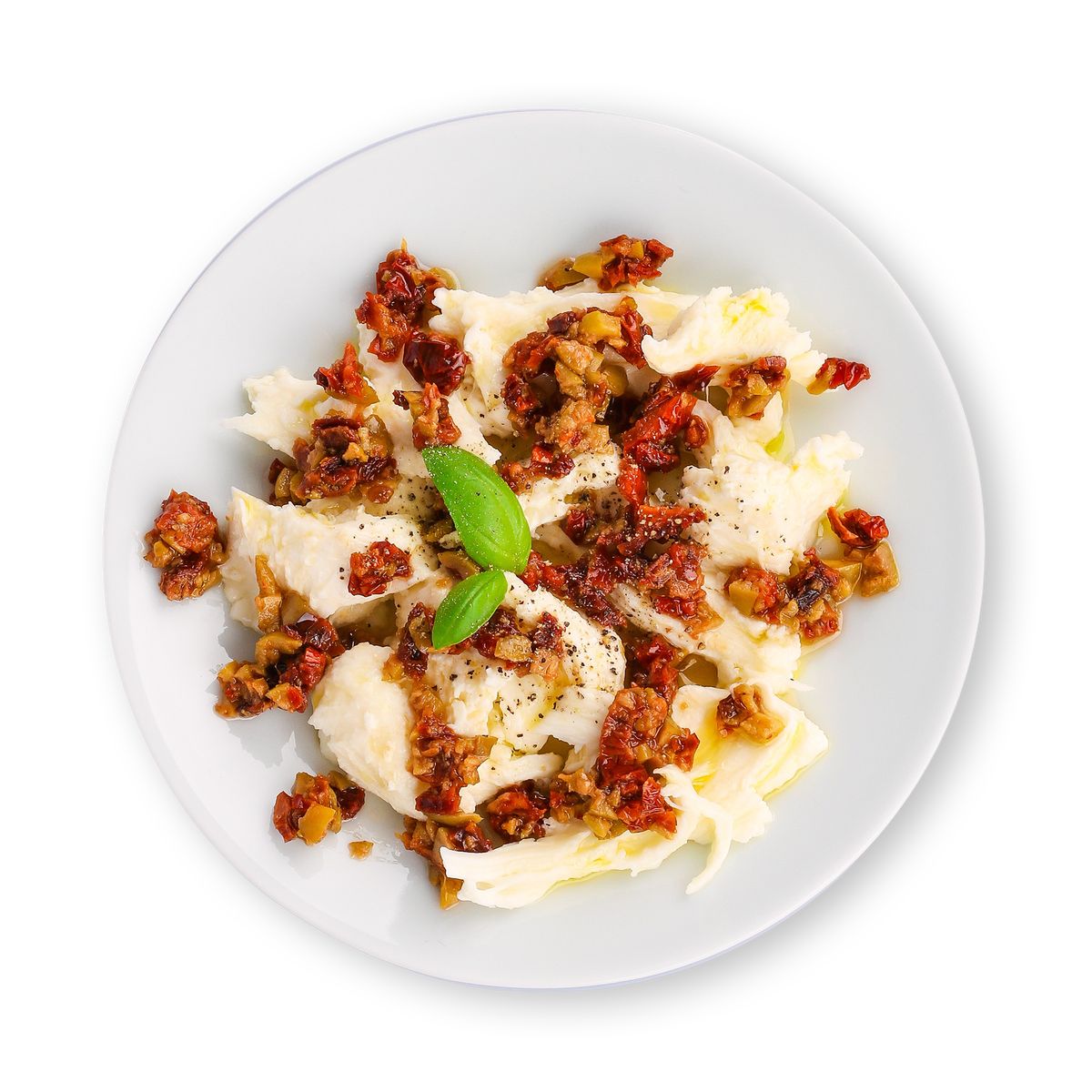 Sun-Dried Tomato & Mozzarella with Olives by feastr