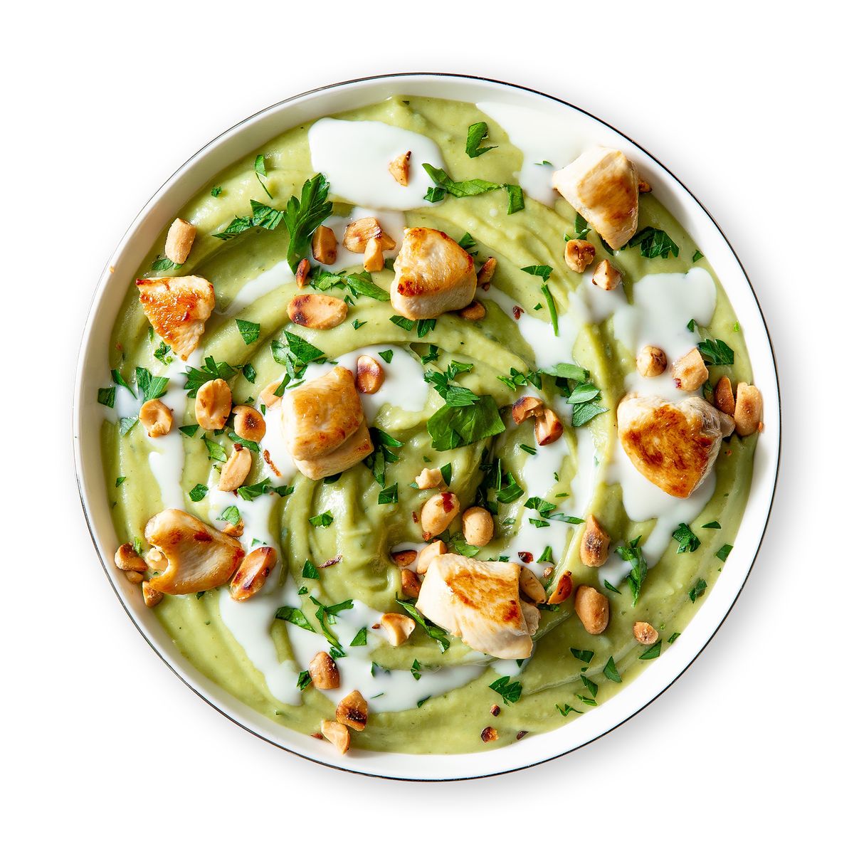 Potato Broccoli Soup with chicken by feastr