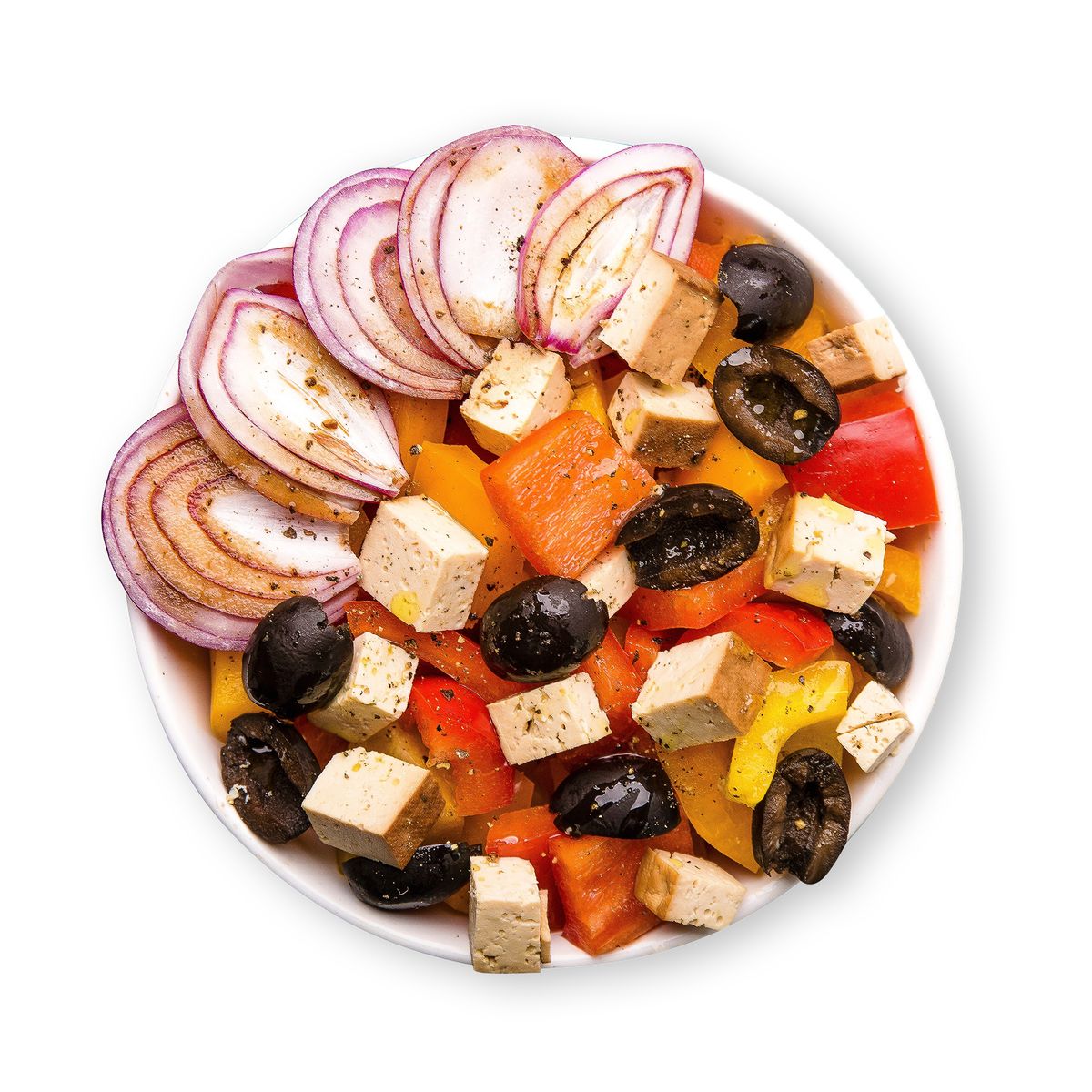 Olive and Bell Pepper Salad with Tofu by feastr