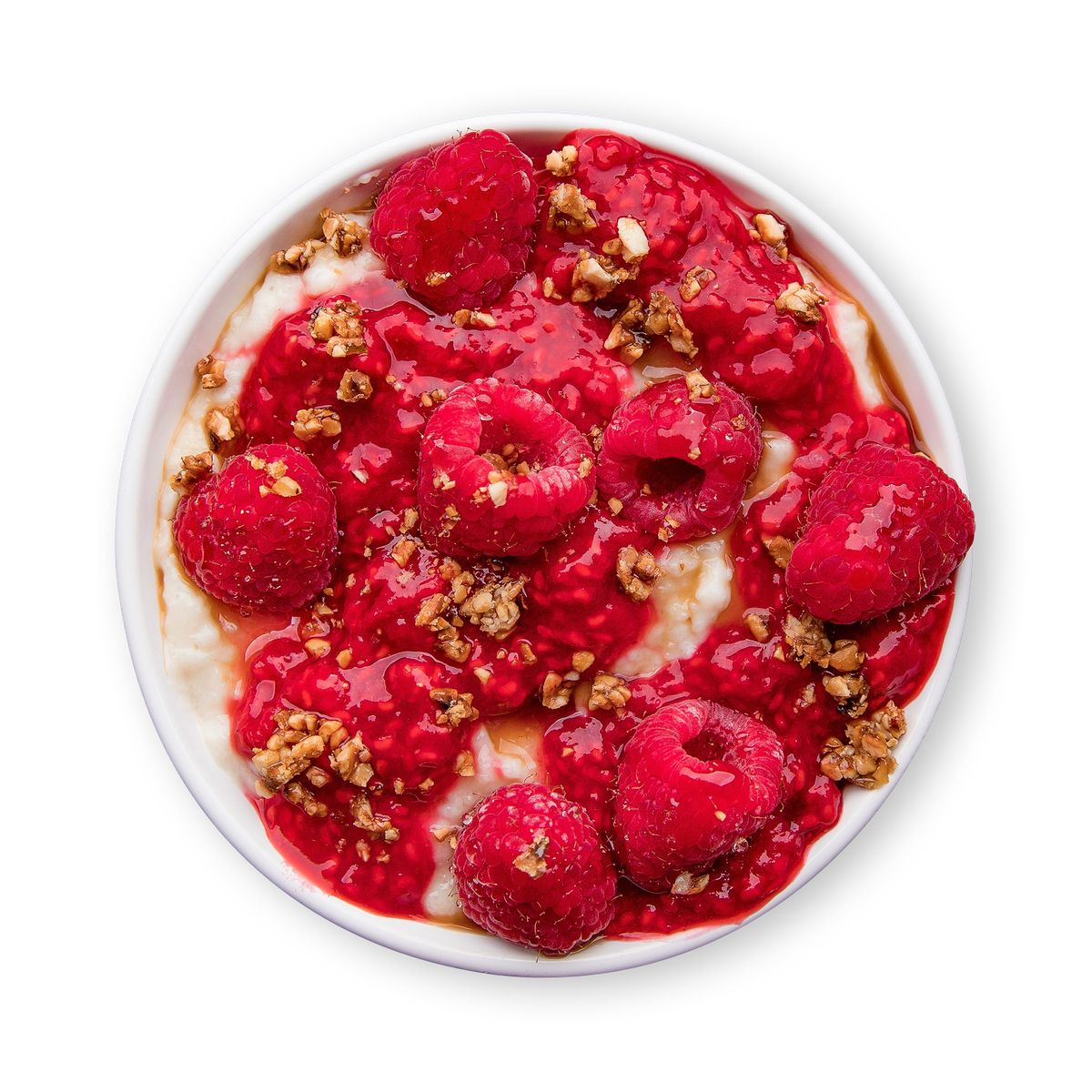 Raspberry Semolina Porridge by feastr