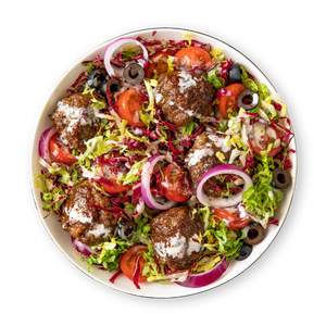 Spicy veggie meatballs with a Light Salad