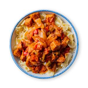 Quick Chicken Goulash with Pasta